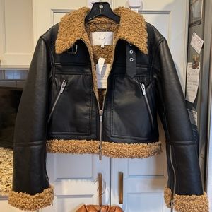 NWT ALC Aspen Vegan Leather Sherpa Trim Jacket XS